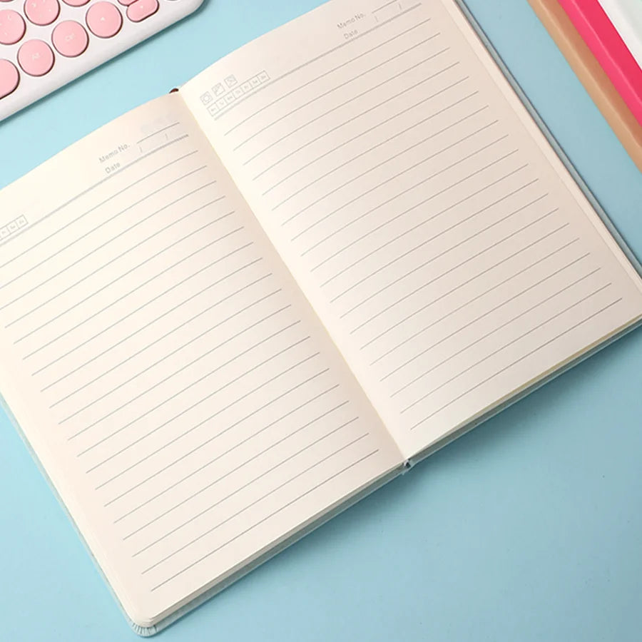 2PC Leather Notebook Set – 200-Page Lined Office Journal & Student Notepad