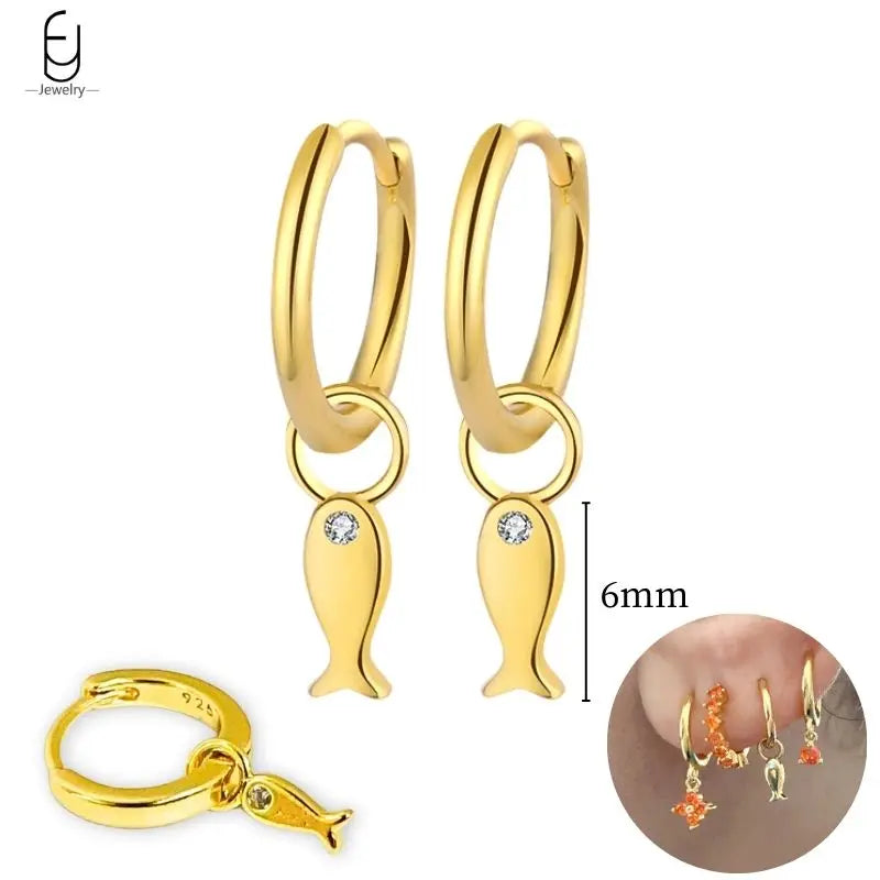 925 Sterling Silver Gold Tassel Earrings - Vintage Crystal Long Chain Hoop Jewelry for Women