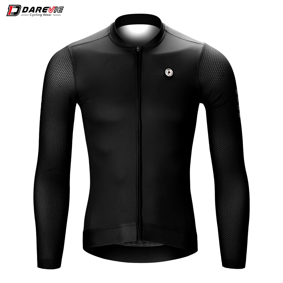 DAREVIE Cycling Jersey - Long Sleeve Aero 3D Mesh Breathable Cycling Shirt for Men and Women