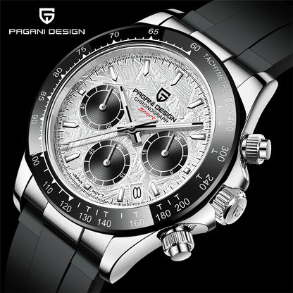 40mm PAGANI DESIGN V2 Men’s Quartz Watch – Sapphire Retro Chronograph Stainless Steel Waterproof