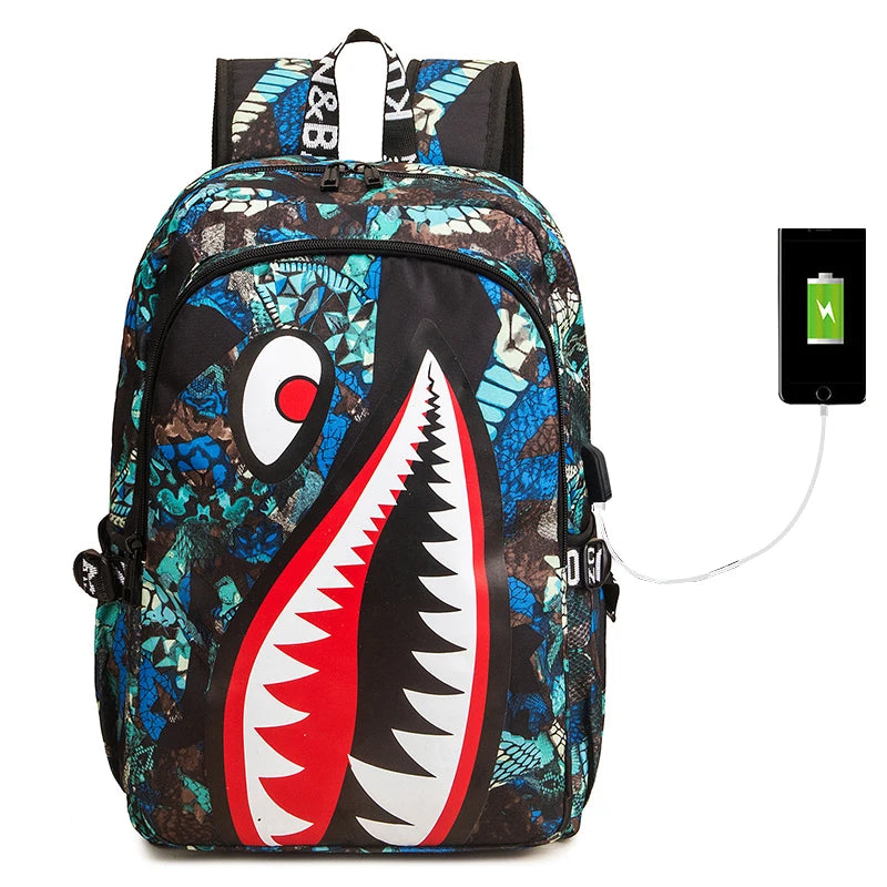 Anti-Theft Waterproof Backpack — Unisex Fabric Rucksack Travel Bag for School & Students