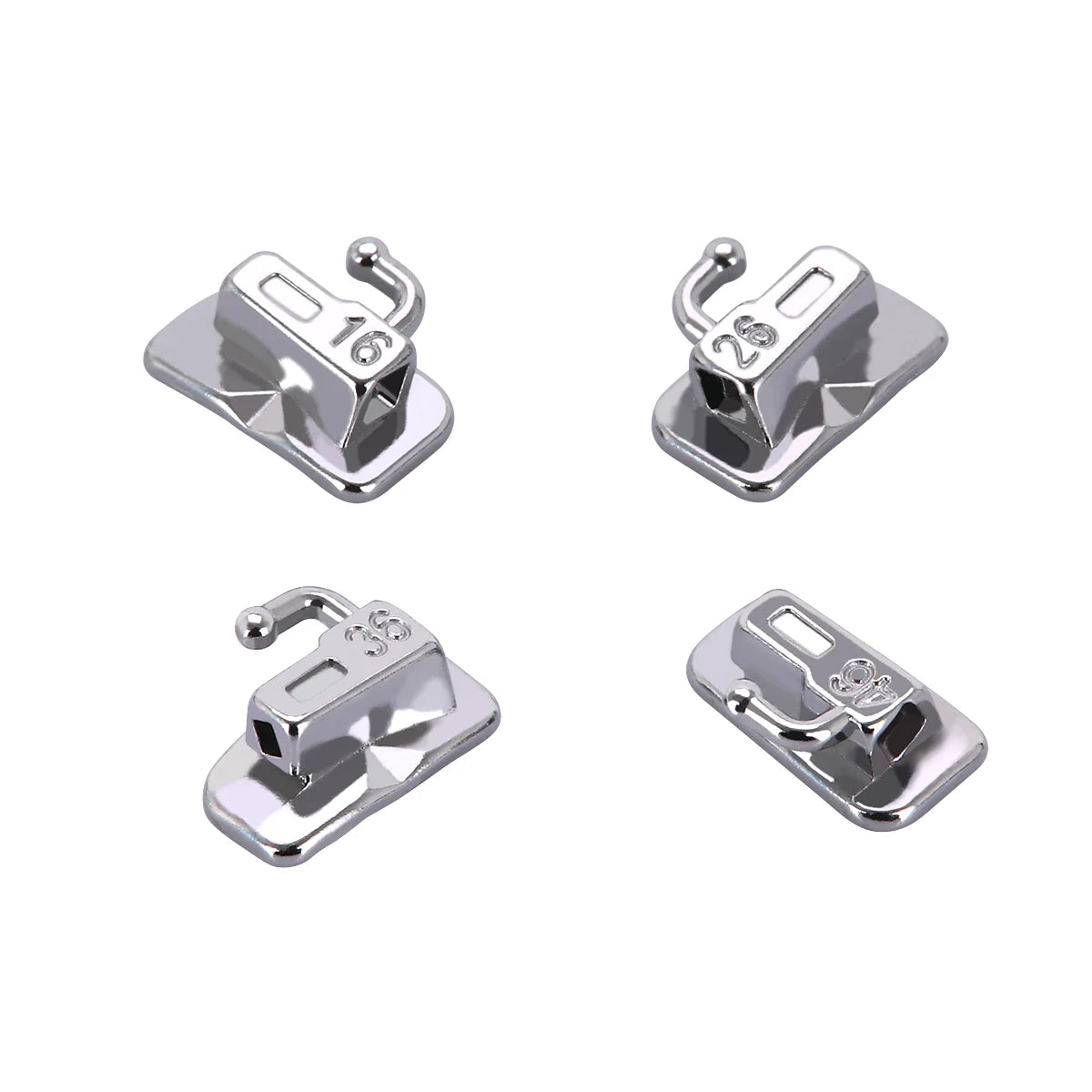 AZDENT 5 Boxes Dental Brackets – Passive Self-Ligating Orthodontic Braces with MIM Monoblock & Buccal Tubes, MBT/Roth 0.022, 345 Hooks