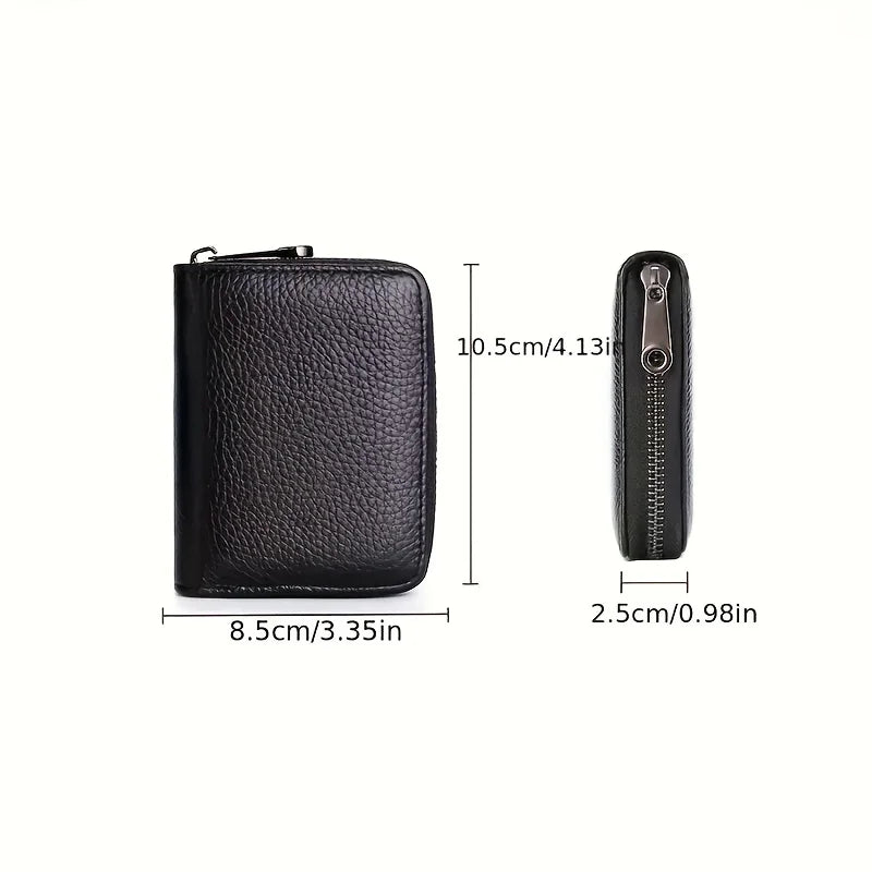 Mini Minimalist Multi-Card Wallet – RFID Blocking Zipper Coin Purse & Credit Card Holder for Men & Women