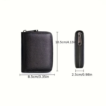 Mini Minimalist Multi-Card Wallet – RFID Blocking Zipper Coin Purse & Credit Card Holder for Men & Women