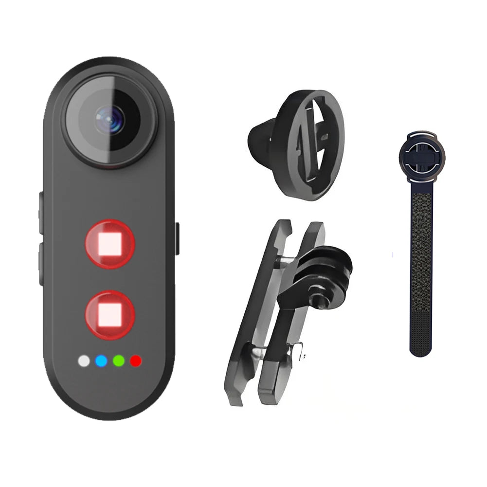 Bike Camera with Tail Light - 150° Wide-Angle Cycling Camera and Smart Rear Light for Road & Mountain Biking, Night Riding