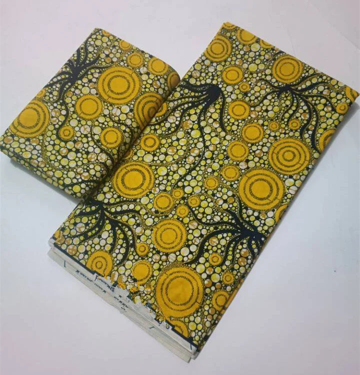 African Real Wax Print Fabric 100% Cotton - Ghana Style Ankara Pagne Nigeria Wax Tissu Soft Printed Fabric