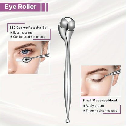 Newest Stainless Steel Full Body Ice Roller – Face & Eye Massager for Firming, Lifting, and Tightening Skin