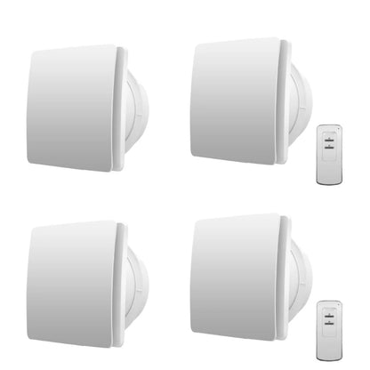 Small Powerful Air Extraction Wall Fan — Adjustable Timer Bathroom Ventilation Fan with Moisture Detection