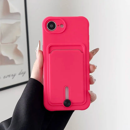 Fashion Wallet Card Holder Phone Case for iPhone 11–17 Series (Pro Max/Plus/Mini) – Soft TPU Shockproof Protective Back Cover with Card Slot