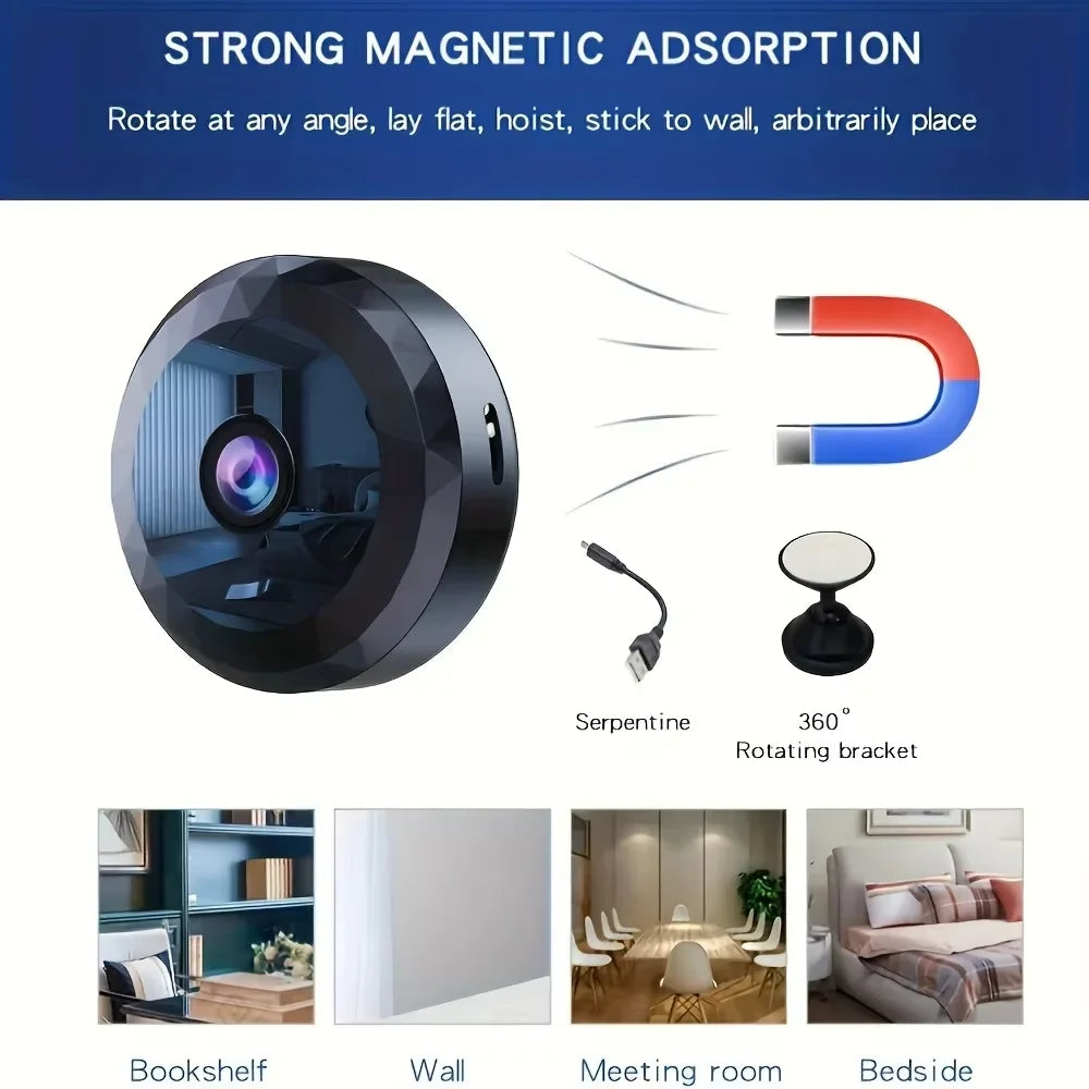 Xiaomi A11 Mini WiFi Security Camera - 1080P HD Wireless Rechargeable Monitoring Camera with Motion Detection & Remote Video Recording