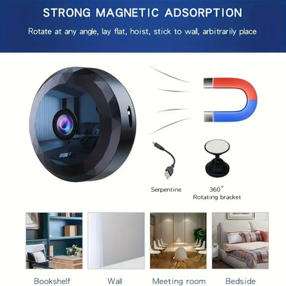 Xiaomi A11 Mini WiFi Security Camera - 1080P HD Wireless Rechargeable Monitoring Camera with Motion Detection & Remote Video Recording