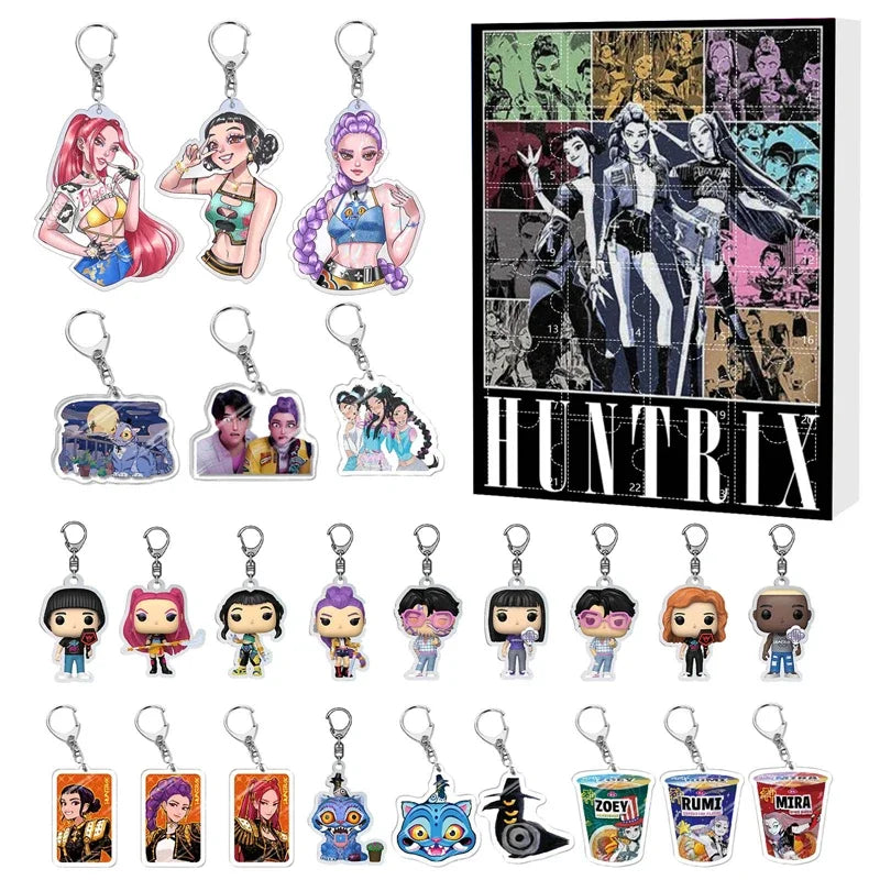 Kpop Demon Hunters Advent Calendar Blind Box — Rumi, Mira, Zoey, Tiger — 24-Day Christmas Countdown Gift
