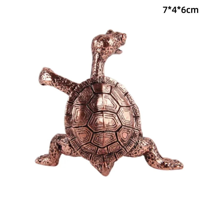 Antique Brass Zen Frog Statue - Meditation Copper Animal Sculpture Incense Burner Home Desk Decor Tea Pet Ornament