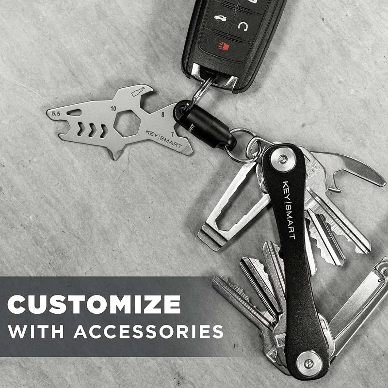 EDC Key Holder & Organizer – Key Carrier with Ring Attachment Loop, Smart Keychain Accessories