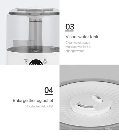 KINSCOTER 3L Air Humidifier – Large Capacity Aroma Diffuser with Remote Control & Timer for Home and Plants