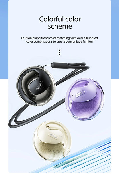 MINISO X15Pro Translator Bluetooth Earphones — Wireless Headset for Travel & Office, 5.4 AI Translation, ASMR App Compatible