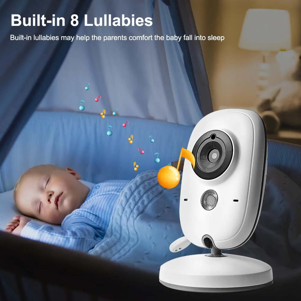 3.5" Video Baby Monitor — Night Vision, 2.4G Two-Way Audio, Temperature Display, Home Security Camera