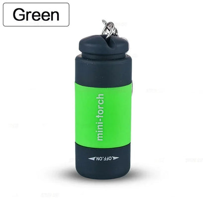 USB Rechargeable Mini Keychain Flashlight - Waterproof Portable LED Light for Hiking, Camping & Everyday Carry