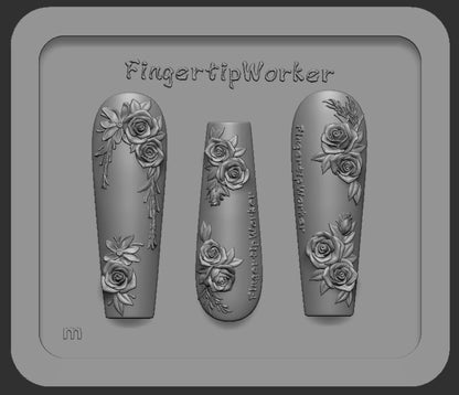 Snake Lolita Bow, Mushroom, Rose, Lotus, Bear 3D Acrylic Nail Mold - DIY Silicone Nail Decorations & Nail Art Products