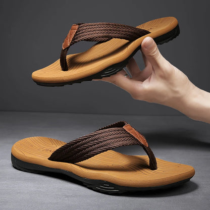 High Quality Men's Flip Flops – Fashion Summer Beach Slippers, Breathable & Thick Sole Casual Outdoor Sandals