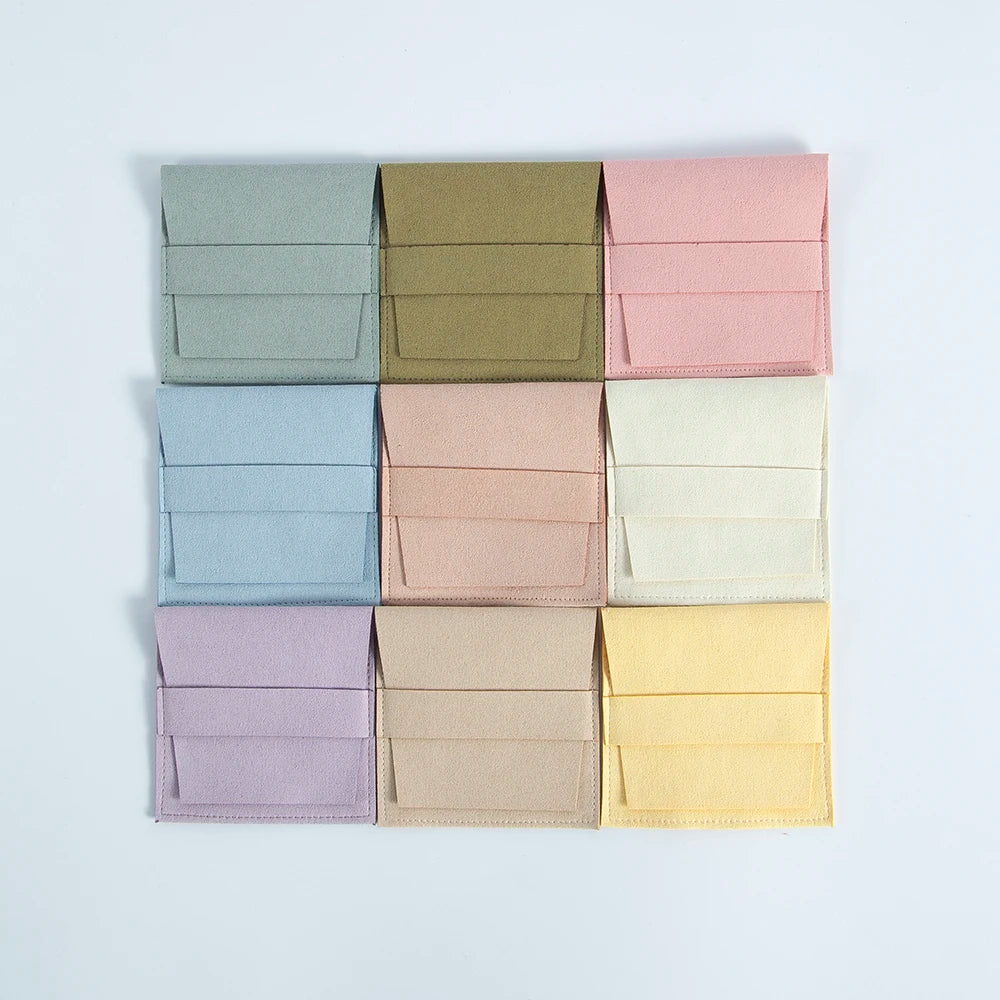 10Pcs Microfiber Jewelry Pouches 6.2x6.2cm & 8x8cm – Rings, Earrings, Pendants, Bracelets Gift Bags for Wedding Favors
