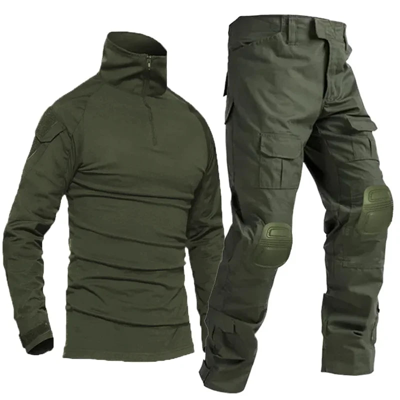 Tactical Combat Uniform for Paintball and Softair - Camouflage Shirts, Cargo Pants, Knee Pads & Hunting Suits