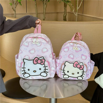 Anime Cartoon Kuromi, Melody & Cinnamoroll Backpack – Kawaii Canvas Schoolbag for Boys & Girls, Hello Kitty Fashion Kids Backpack