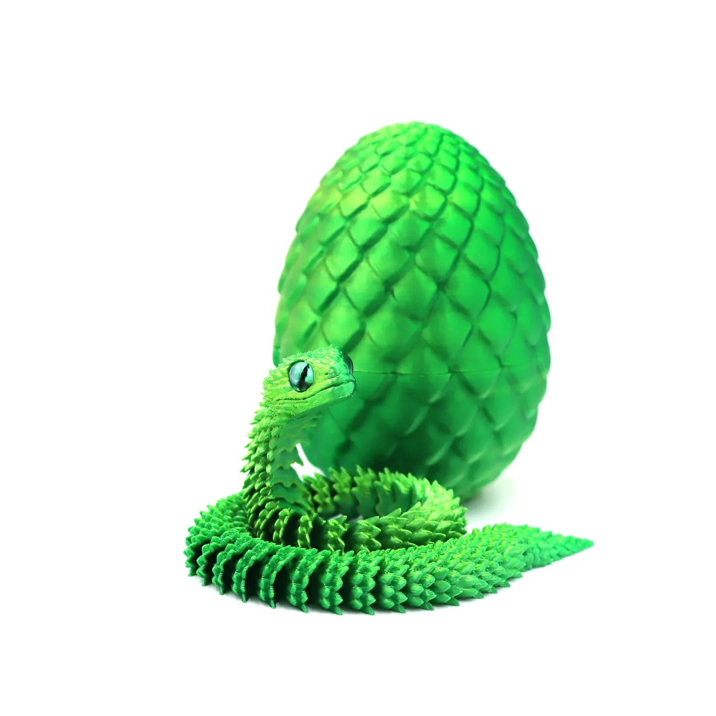 3D Printed Snake Egg Action Figure – Creative Stress Relief Rotatable Desktop Ornament & Anime-Inspired Toy Gift