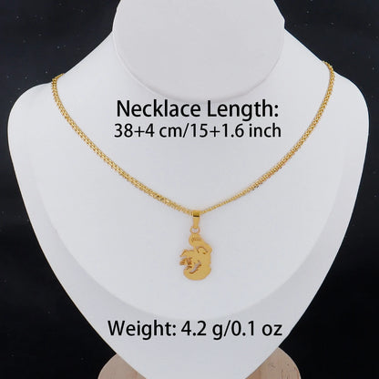 Luxury Gold Stainless Steel Letter Necklace – Minimalist Women’s Jewelry for Daily Wear & Gift