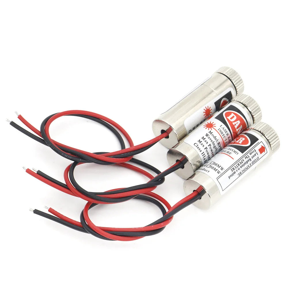 650nm 5mW Red Laser Module – Point, Line, Cross Focusable Glass Lens, Industrial Class