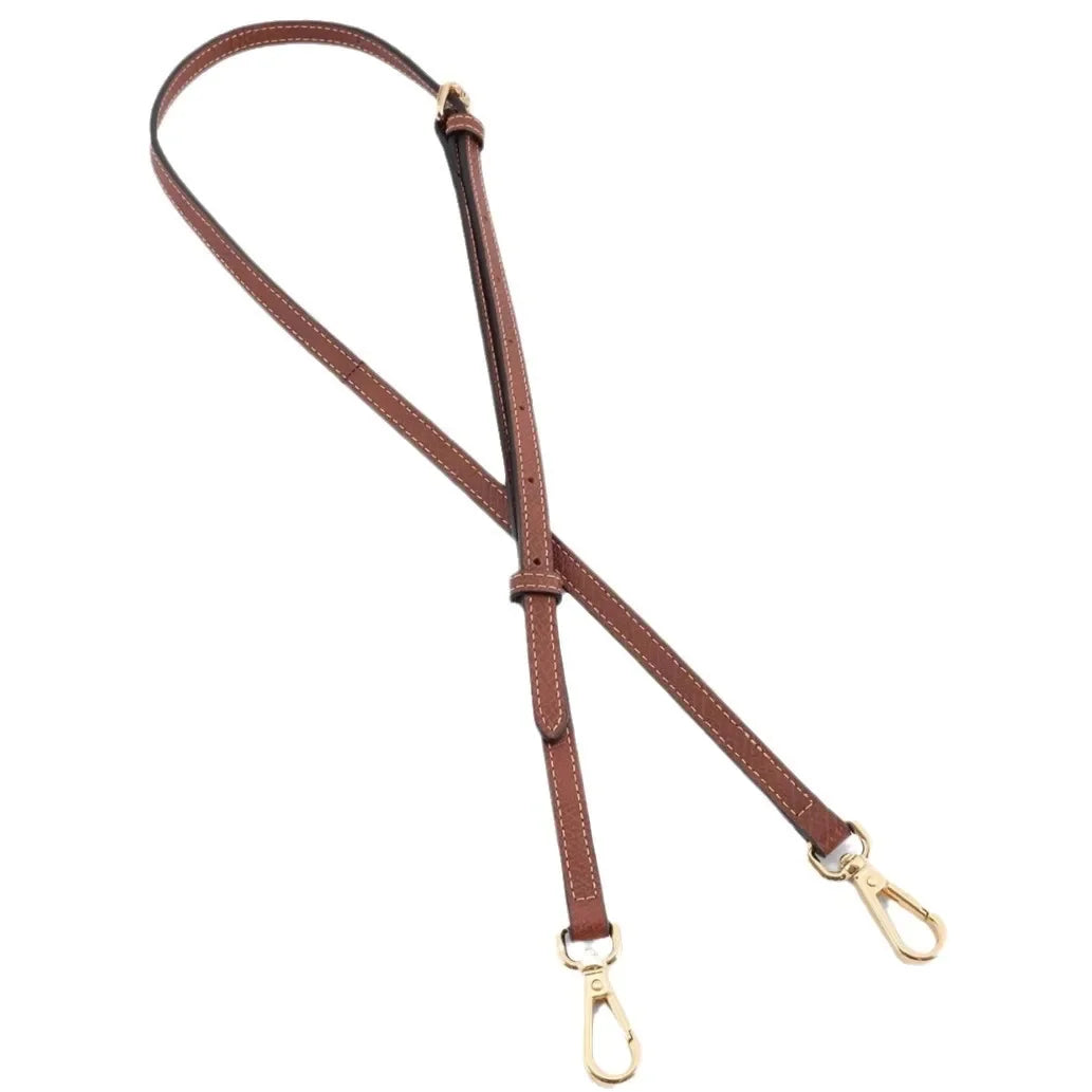 Leather Replacement Crossbody Bag Strap for Longchamp Mini — Earthy Color Shoulder Strap, No Punching Needed
