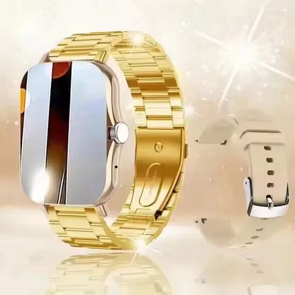 Smartwatch with Full Touch Screen — Call, Message Reminder, Music Control & Multi-Function Fitness Tracker, Compatible with iPhone & Android