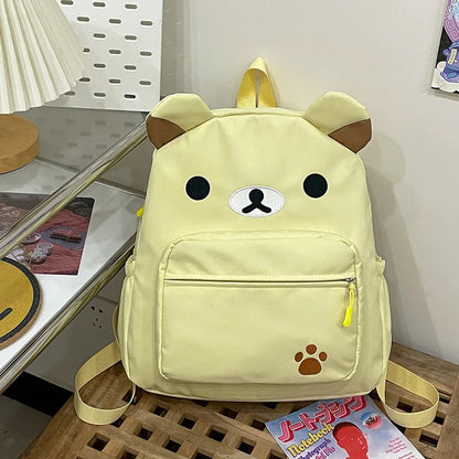 Rilakkuma Anime Backpack — Cute Relax Bear School Bag for Women, Girls & Boys, Outdoor Travel Rucksack Gift