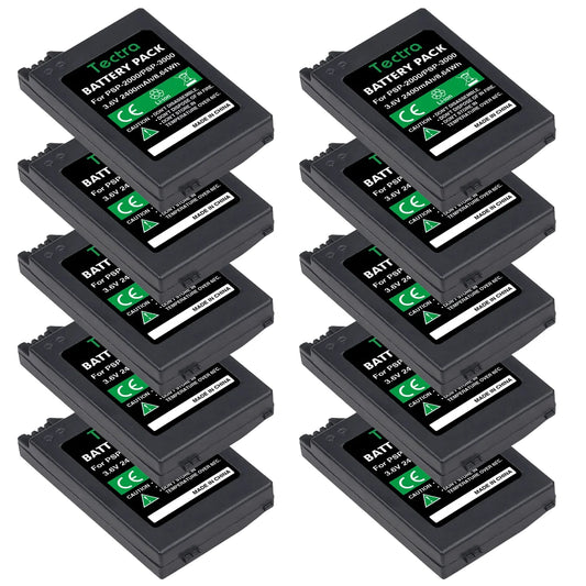 10Pcs 2400mAh 3.6V Replacement Battery for Sony PSP-2000/3000 Gamepad