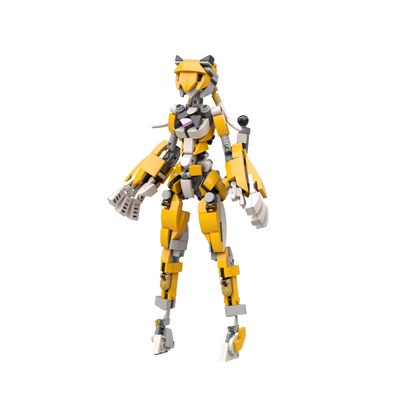 Yigebebe 229PCS Female Gynoid Robot Building Block Set – Creative Mech Model Toy for Kids, Assemble Brick Gift