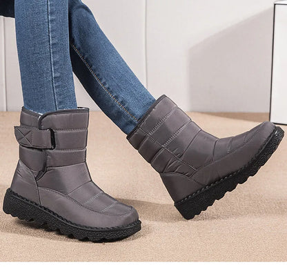 2024 Women's Winter Snow Boots – Waterproof, Warm Fur Ankle Boots in Korean Style