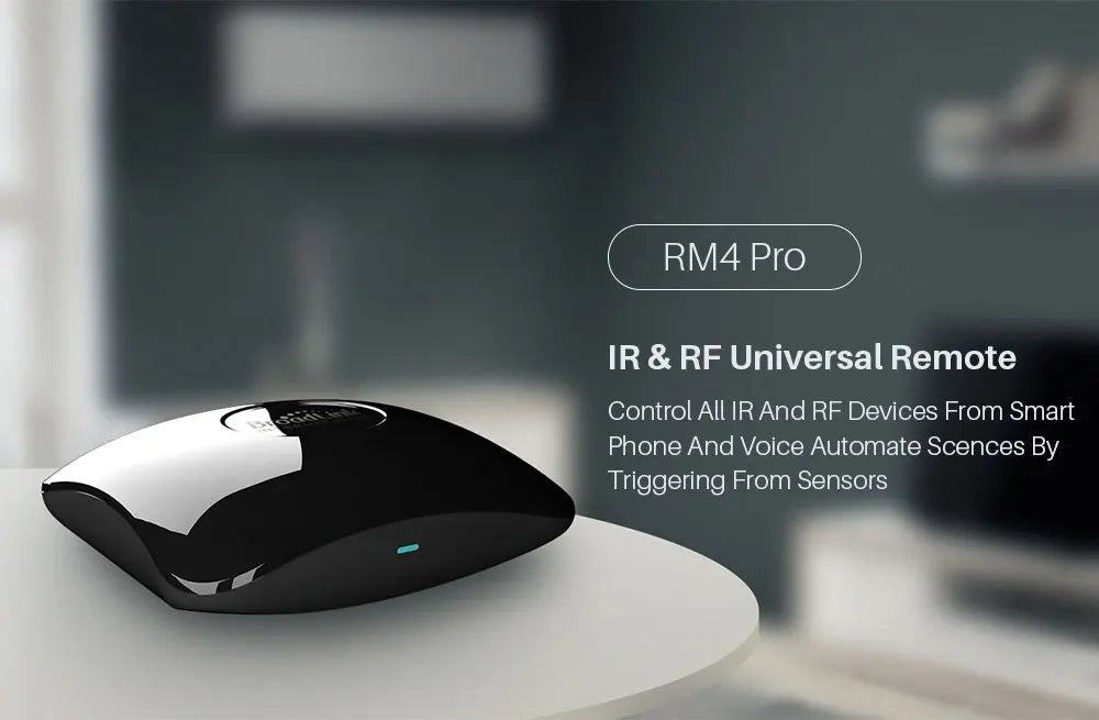 Broadlink RM4 Pro Universal Smart Remote – IR/RF/WiFi Control, Works with Alexa & Google Home