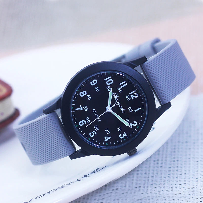 Children's 60-Minute Scale Quartz Wristwatch - Silicone Strap Watch for Boys & Girls, Junior High & Elementary School Exam Watch