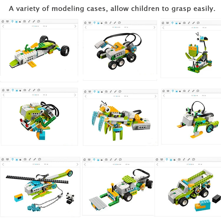 NEW WeDo 2.0 Core Set Robotics STEAM Kit – Compatible with 45300 We-Do Building Blocks, DIY Educational Toy for Christmas