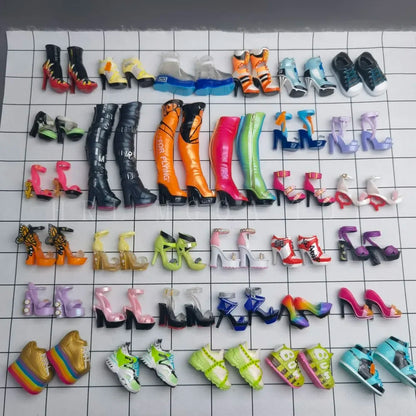 28cm Rainbow Big Sister Doll Shoes – Multi-Style Accessories for Girls, DIY Gift Toys