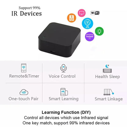 Tuya WiFi IR Remote Control - Universal Air Conditioner & TV Blaster for Smart Home, Alexa & Google Compatible
