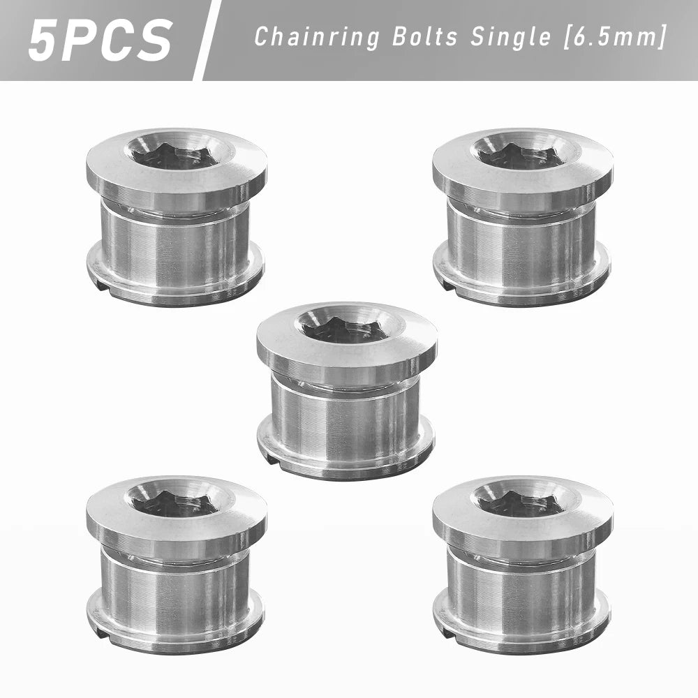 Titanium Alloy Chainring Bolts 4–5PCS MTB Road Bike Crank Screws Single & Double Chainring Hardware 6.5–10.5mm
