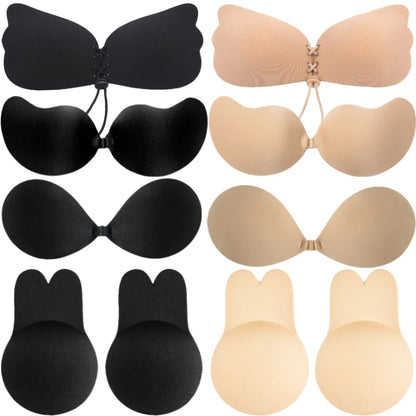 Invisible Nude Push-Up Bra Stickers – Silicone Chest Pasties for Women Wedding Lingerie