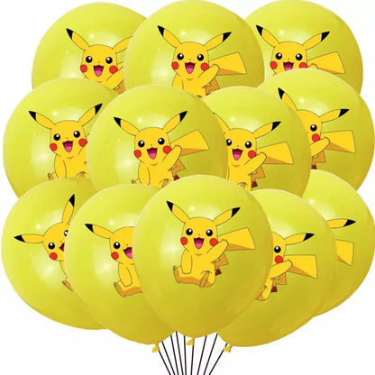 Pokemon Latex Balloons – 1/2/3 Pack Pikachu Cartoon Party Supplies for Birthday, Baby Shower & Kids Decorations