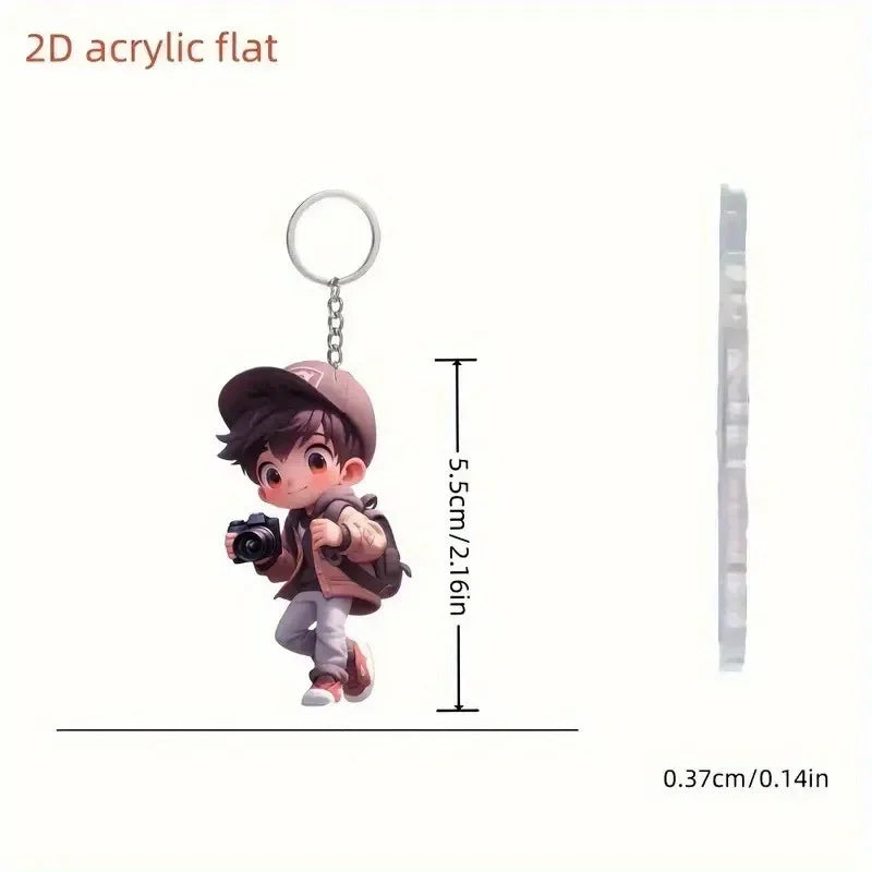 2D Flat Taekwondo Kung Fu Acrylic Keychain – Car Rearview Mirror and Backpack Pendant Accessory Gift