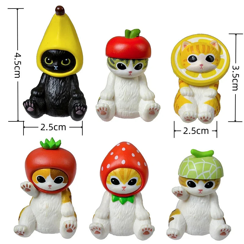 Mofusand Shark Cat Mini Figures - Cute Blind Box Animal Anime Ornaments for Kids and Collectible Gifts
