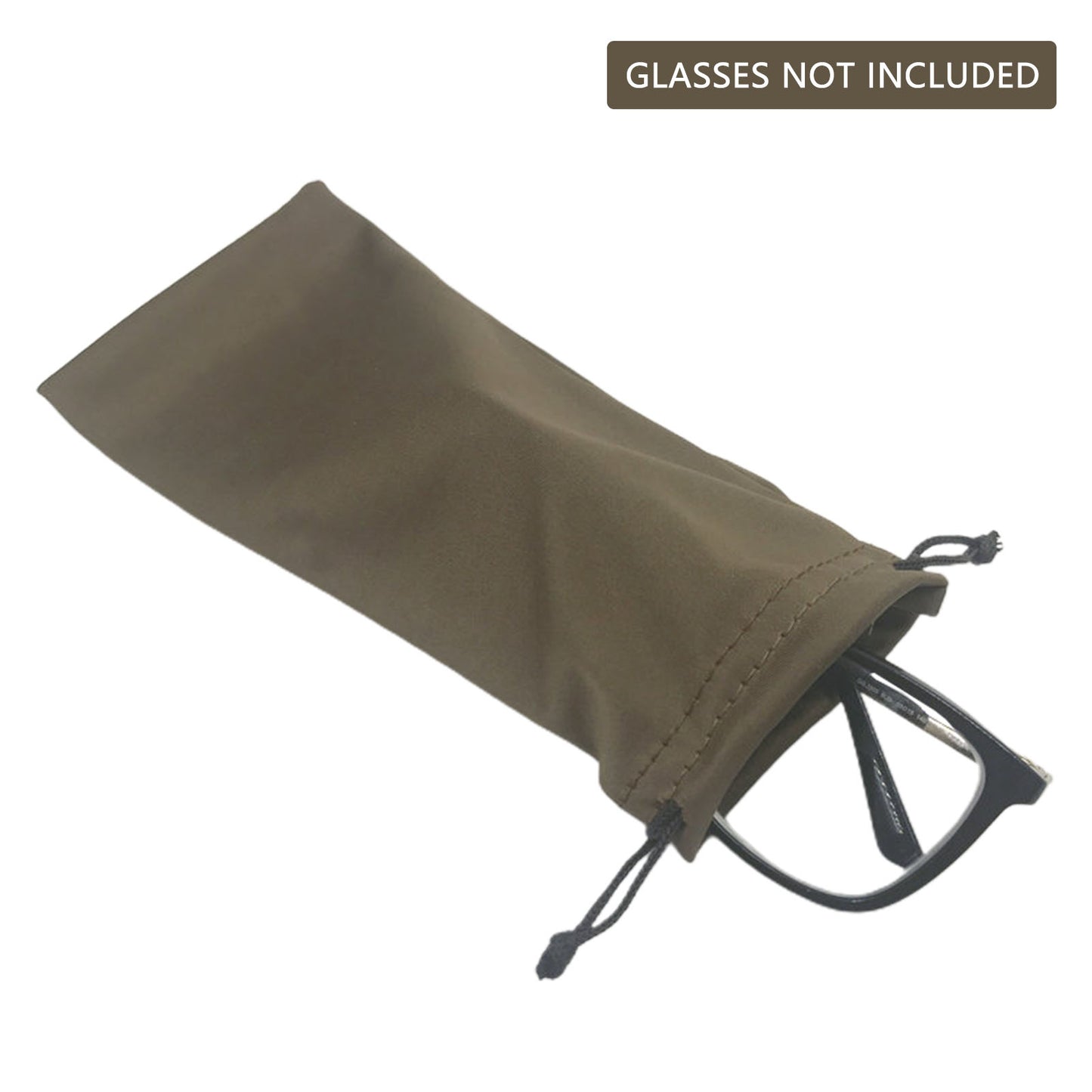 Microfiber Glasses Pouch – Soft Drawstring Eyewear Case 9×18cm, Solid Color Elastic Fabric Organizer