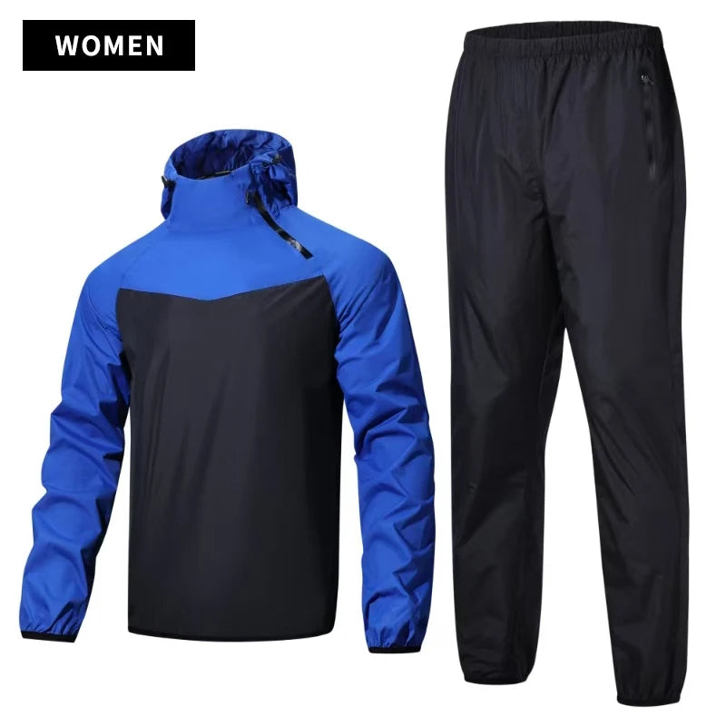 Unisex Sauna Suit Gym Set – Full Body Sweating Sportswear for Men & Women, Boxing, Running, Fitness & Weight Loss Tracksuit