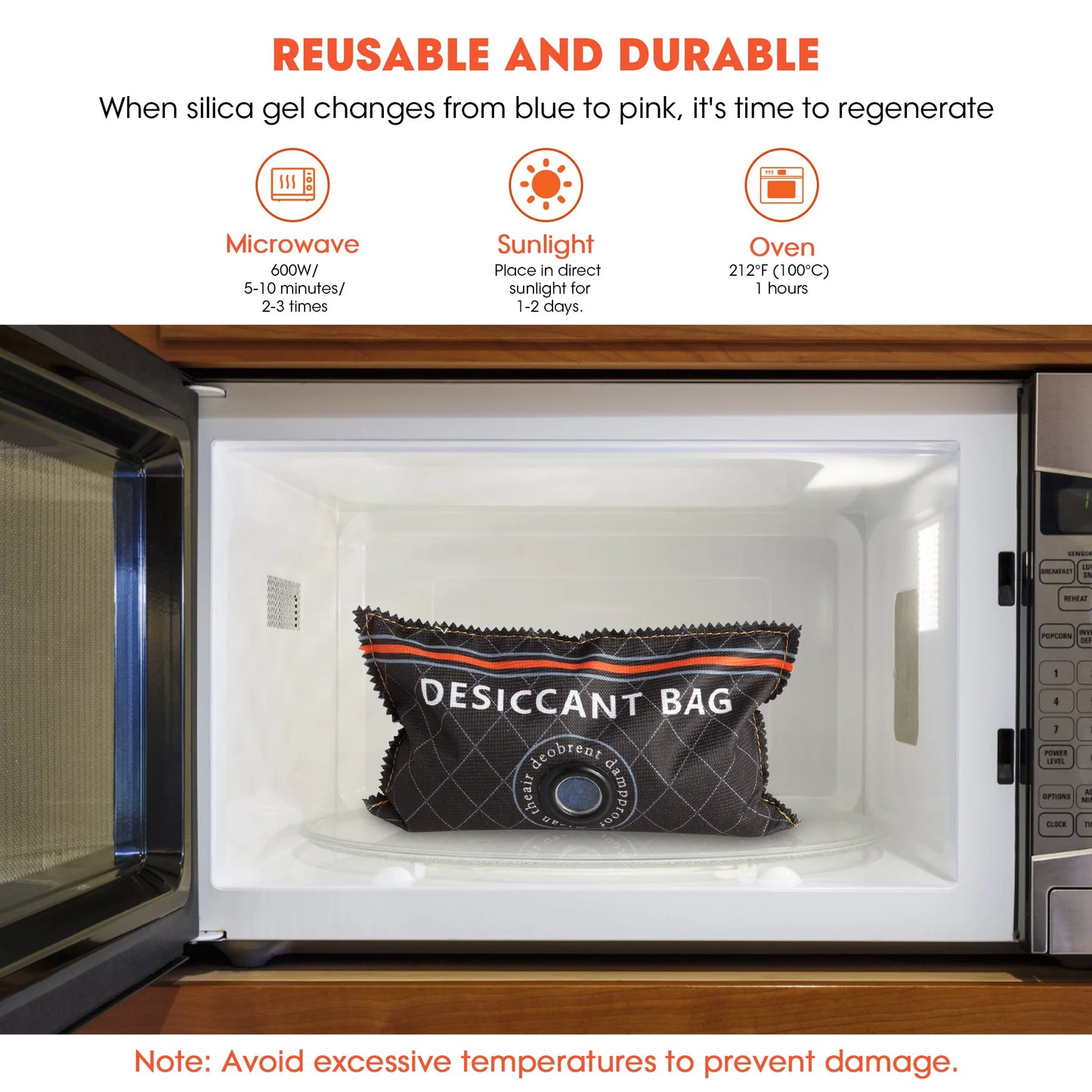 Car & Home Dehumidifier Bag – Reusable Silica Gel Moisture Absorber for Wardrobe, Shoes, Cabinets