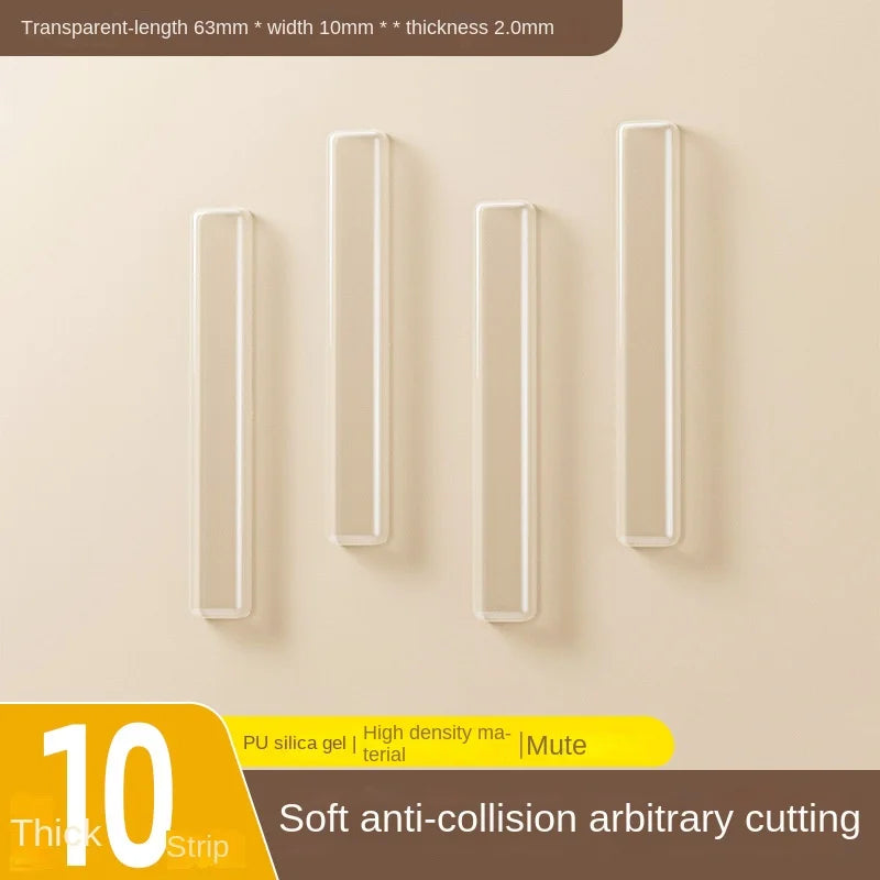 Silicone Door Handle Anti-Collision Pads - Refrigerator Door Stopper, Wall Protector & Noise-Reducing Buffer Stickers (3329/3441)